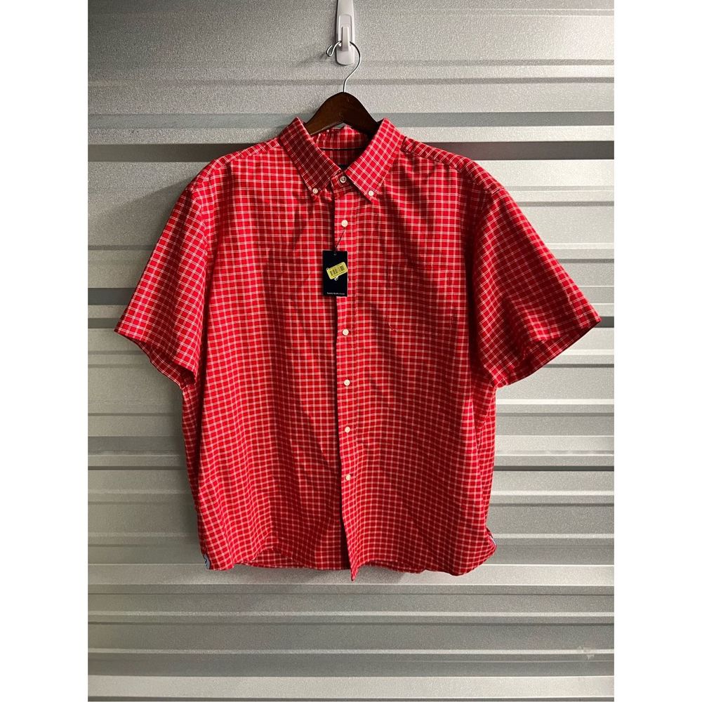 NWT Red Daniel Cremieux Short Sleeve Button Down Shirt Size 2XL - Picture 1 of 14